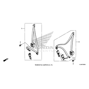 (L. Side) by Honda 77610-HL5-A42 OEM Hardware 77610-HL5-A42 Off Road Express Peach St