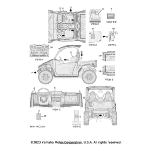 Label 2 by Yamaha B4J-F8459-00-00 OEM Hardware B4J-F8459-00-00 Off Road Express