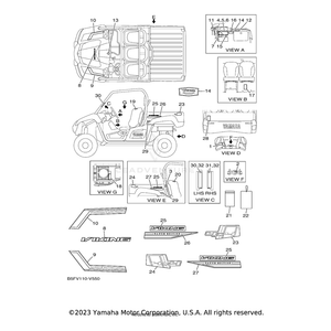 Label 3 by Yamaha 1XP-F151F-00-00 OEM Hardware 1XP-F151F-00-00 Off Road Express