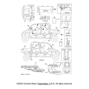 Label 3 by Yamaha 2PG-F151F-00-00 OEM Hardware 2PG-F151F-00-00 Off Road Express