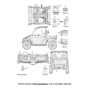 Label 3 by Yamaha B4J-F151F-00-00 OEM Hardware B4J-F151F-00-00 Off Road Express