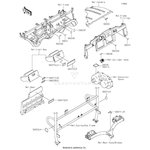 Label-Brand by Kawasaki 56038-2782 OEM Hardware 56038-2782 Off Road Express Peach St