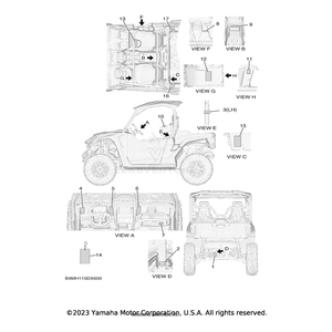 Label, Caution by Yamaha B4M-F1696-01-00 OEM Hardware B4M-F1696-01-00 Off Road Express