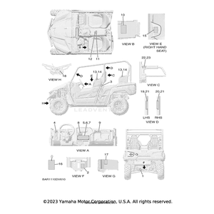 Label, Caution by Yamaha BAR-F1696-00-00 OEM Hardware BAR-F1696-00-00 Off Road Express