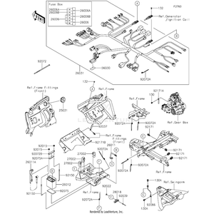 Label,Fuse Box by Kawasaki 56030-1361 OEM Hardware 56030-1361 Off Road Express Peach St