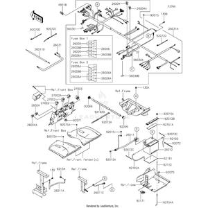 Label,Fuse Box1 by Kawasaki 56030-0917 OEM Hardware 56030-0917 Off Road Express Peach St