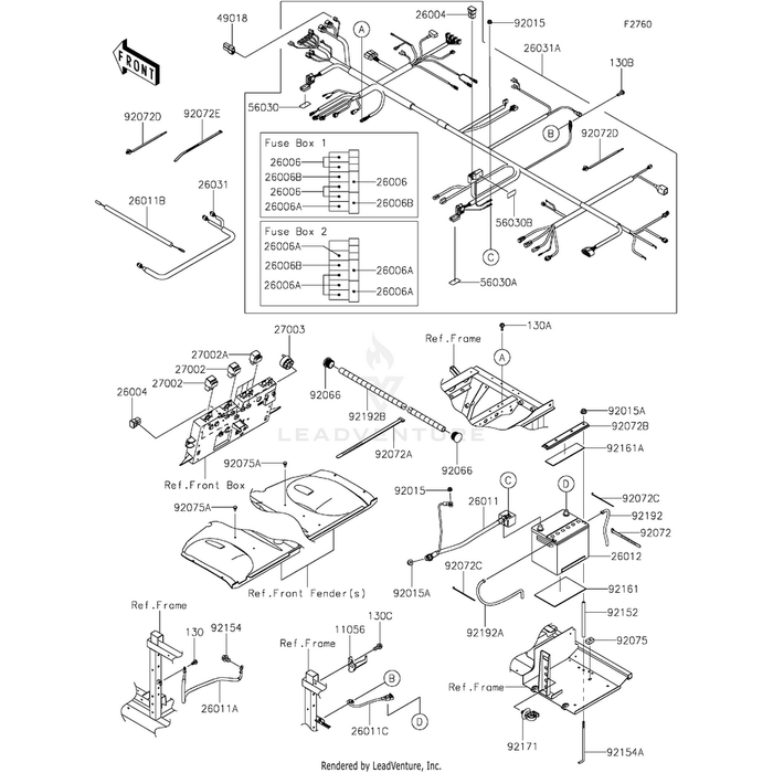 Label,Fuse Box3 by Kawasaki