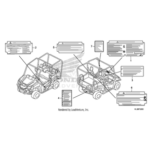 Label, Shift & Drive Select by Honda 87506-HL3-A00 OEM Hardware 87506-HL3-A00 Off Road Express Peach St