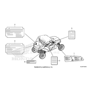 Label, Shift & Drive Select by Honda 87506-HL6-A01 OEM Hardware 87506-HL6-A01 Off Road Express Peach St