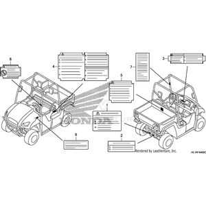 Label, Trailer Hitch by Honda 87508-HL1-A00 OEM Hardware 87508-HL1-A00 Off Road Express Peach St