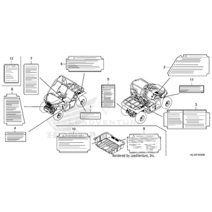 Label, Trailer Hitch by Honda 87508-HL5-A00 OEM Hardware 87508-HL5-A00 Off Road Express Peach St