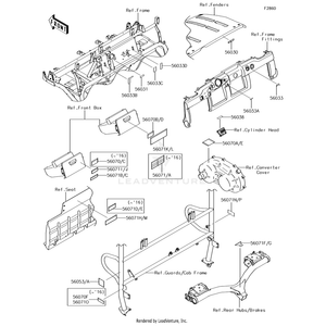 Label-Warning,Cargo B by Kawasaki 56071-0136 OEM Hardware 56071-0136 Off Road Express Peach St