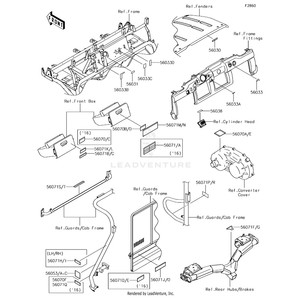 Label-Warning,Cargo B by Kawasaki 56071-0137 OEM Hardware 56071-0137 Off Road Express Peach St