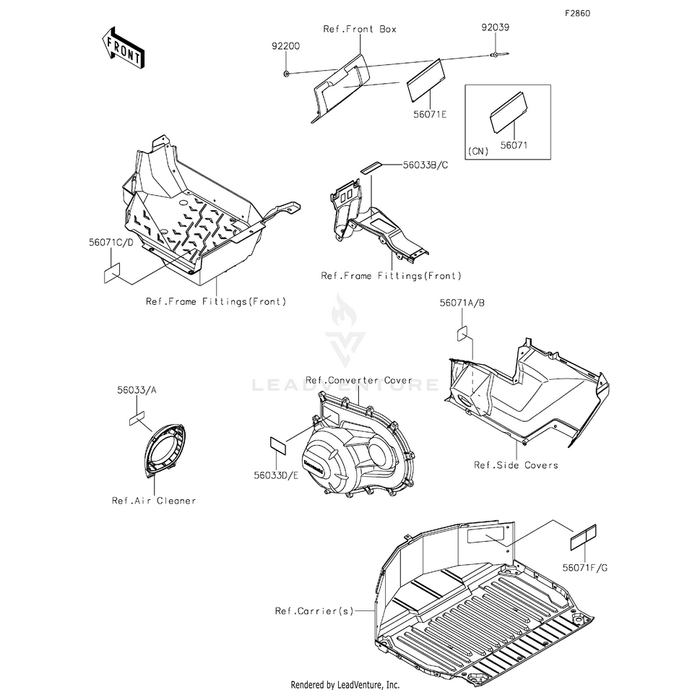 Label-Warning,Cargo Bed by Kawasaki