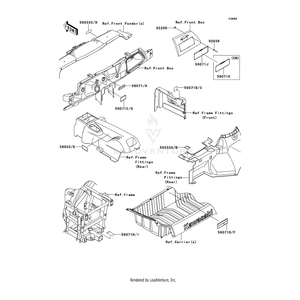 Label-Warning,Cargo C by Kawasaki 56071-0309 OEM Hardware 56071-0309 Off Road Express Peach St