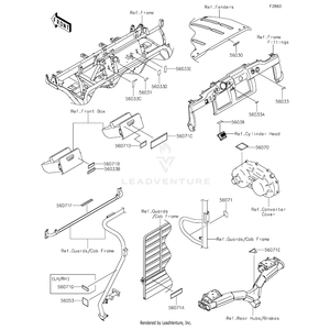 Label-Warning,Rear Seat by Kawasaki 56071-0899 OEM Hardware 56071-0899 Off Road Express Peach St