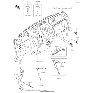 Lamp-Assembly,Parking&Amp;Oil Temp by Kawasaki 23016-0628 OEM Hardware 23016-0628 Off Road Express Peach St