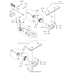 Lamp-Assembly,Reverse by Kawasaki 23016-1182 OEM Hardware 23016-1182 No Longer Available