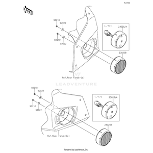 Lamp-Tail by Kawasaki 23025-0303 OEM Hardware 23025-0303 Off Road Express Peach St