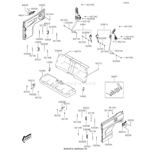 Latch,Lh by Kawasaki 49031-Y002 OEM Hardware 49031-Y002 Off Road Express Peach St