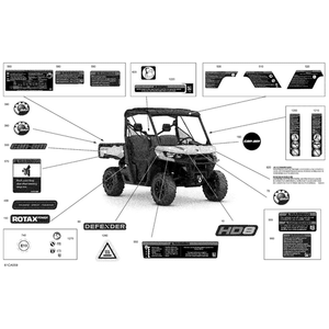 Lateral Decal "Defender" by Can-Am 704908372 OEM Hardware 704908372 Off Road Express Peach St