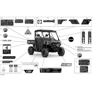 Lateral Decal "Defender Mossy Oak" by Can-Am 704908079 OEM Hardware 704908079 Off Road Express Peach St