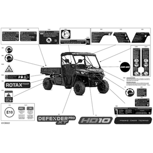 Lateral Decal "Defender Pro XT" by Can-Am 704908064 OEM Hardware 704908064 Off Road Express Peach St