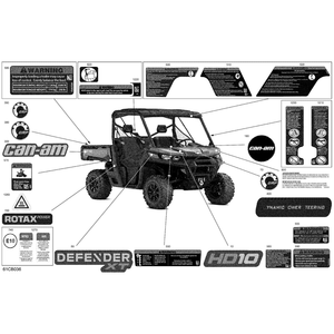 Lateral Decal "Defender XT" by Can-Am 704908368 OEM Hardware 704908368 Off Road Express Peach St