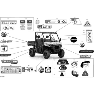 Lateral Decal "Traxter Pro" by Can-Am 704906874 OEM Hardware 704906874 Off Road Express