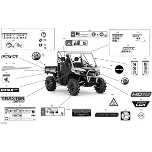 Lateral Decal "Traxter XMR" by Can-Am 704908073 OEM Hardware 704908073 Off Road Express Peach St