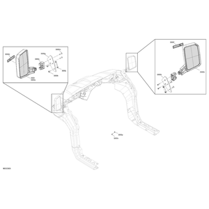 Lateral Rear View Mirror Kit by Can-Am 715008100 OEM Hardware 715008100 Off Road Express Peach St