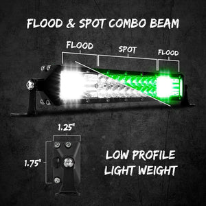 LED Light Bar 10in by XK Glow XK063010 Light Bar 653-0053 Western Powersports