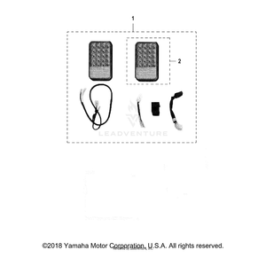 Led Taillight Kit by Yamaha SSV-5UG54-40-00 OEM Hardware SSV-5UG54-40-00 No Longer Available