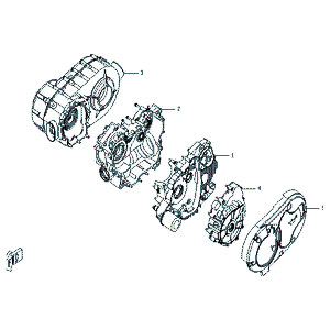 Left Crankcase by CF Moto 0180-011000 OEM Hardware 0180-011000 Northstar Polaris