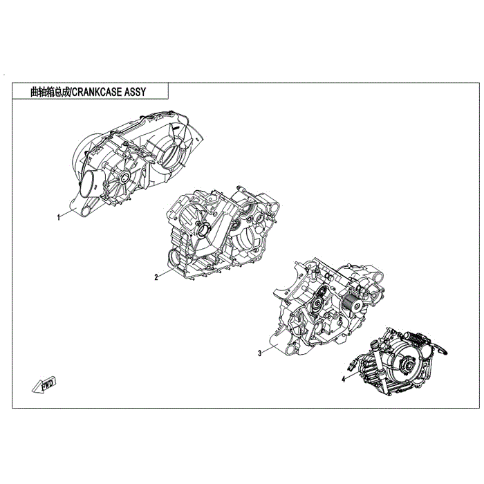 Left Hand Crankcase Assy by CF Moto