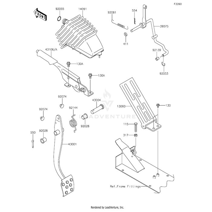 Lever-Assembly-Parking Brake by Kawasaki