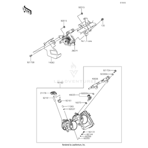 Lever-Assembly-Throttle by Kawasaki 39074-0004 OEM Hardware 39074-0004 Off Road Express Peach St