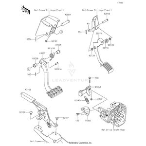 Lever-Brake Cam by Kawasaki 41053-0023 OEM Hardware 41053-0023 Off Road Express Peach St