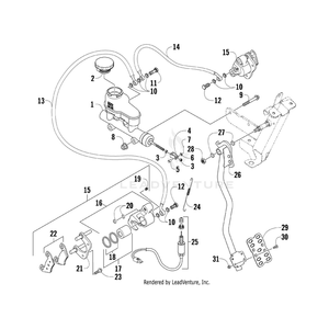 Lever,Brake - Ptd Blk By Arctic Cat 1502-319 OEM Hardware 1502-319 Core Power Equipment