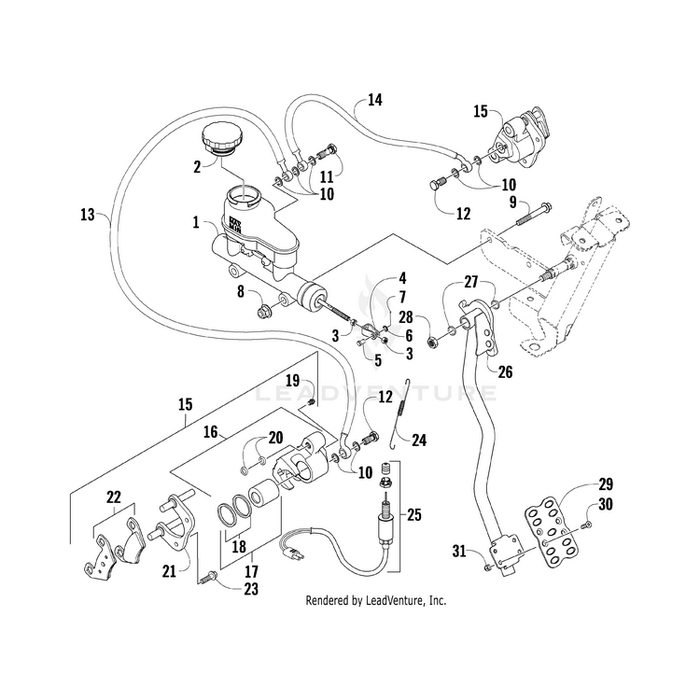 Lever,Brake - Ptd Blk By Arctic Cat