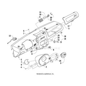 Lever, Differential Lock - Assembly By Arctic Cat 0502-905 OEM Hardware 0502-905 Core Power Equipment