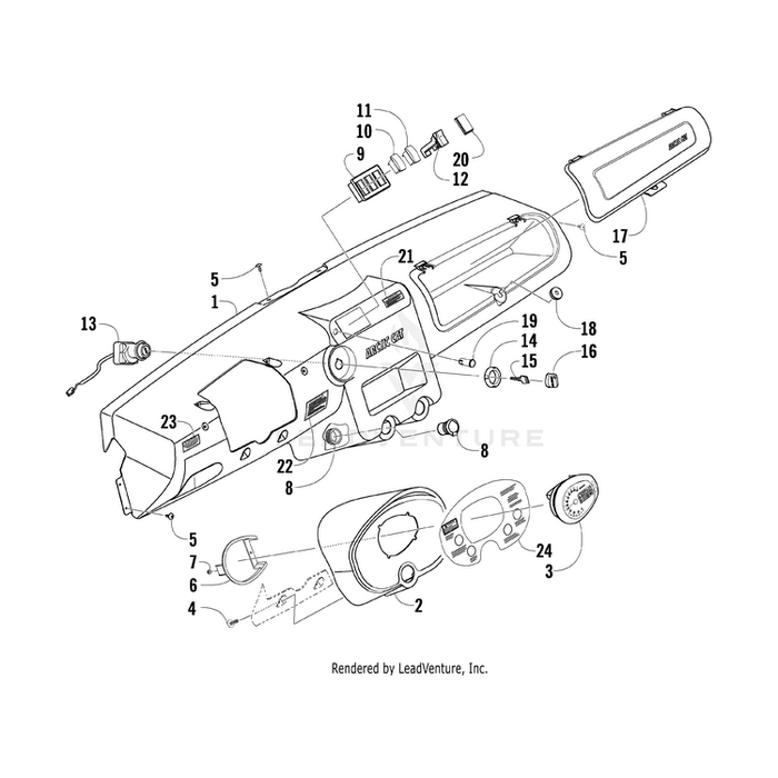 Lever, Differential Lock - Assembly By Arctic Cat