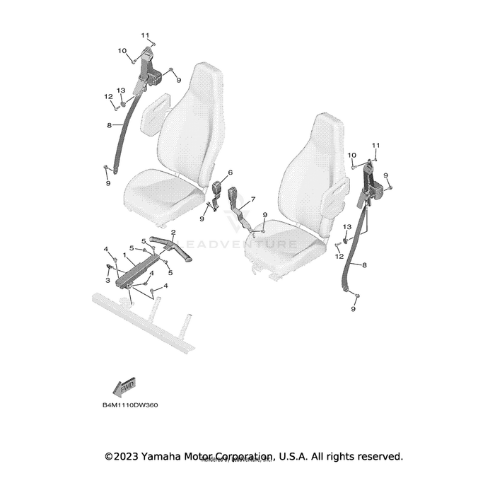 Lever, Seat by Yamaha