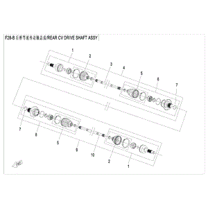 Lh Bearing Kit Rear Motion End (Qc) by CF Moto 7020-280140-30000 OEM Hardware 7020-280140-30000 Northstar Polaris