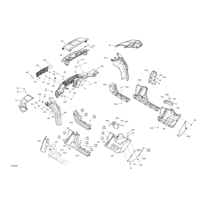 LH Central Body Panel by Can-Am 705015817 OEM Hardware 705015817 Off Road Express Peach St