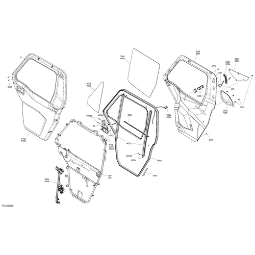 LH Front Rigid Door Assy by Can-Am