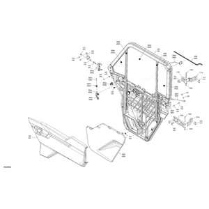 LH Front Rigid Door Assy by Can-Am 705800982 OEM Hardware 705800982 Off Road Express Drop Ship