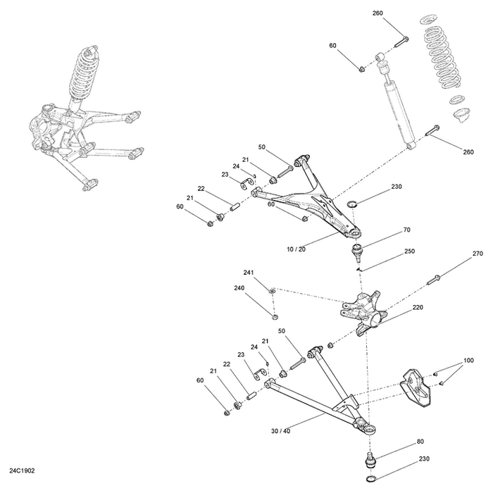 LH Front Upper Suspension Arm by Can-Am