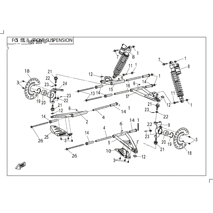 Lh Guard Front Suspension by CF Moto