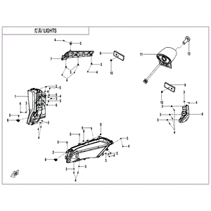 Lh Headlight by CF Moto 5BY0-160110-20000 OEM Hardware 5BY0-160110-20000 Northstar Polaris